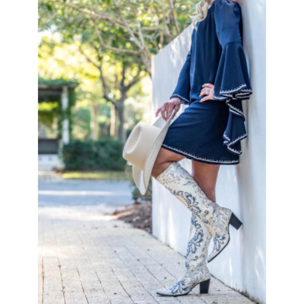 NEW ROCKWELL THARP adrianna dress in navy
